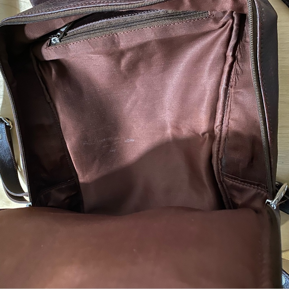 Faux Leather Travel Backpack Brown - Picture 8 of 13